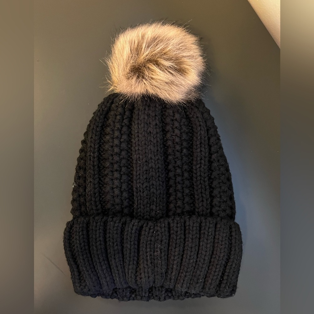 Black Knit C.C. Beanie